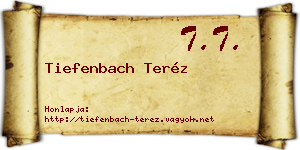 Tiefenbach Teréz névjegykártya